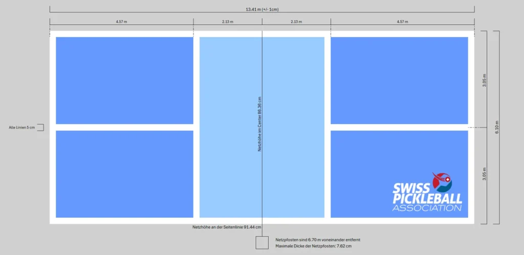 Taille du terrain de pickleball